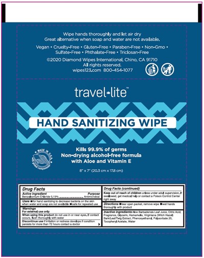 Travel Lite Hand Sanitizing Wipe